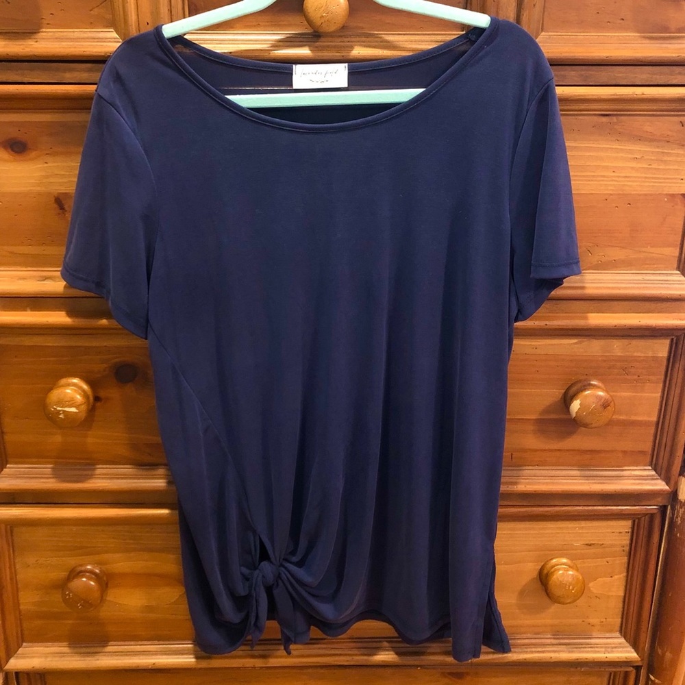 Lavender Fields • front tie top • size M/L
